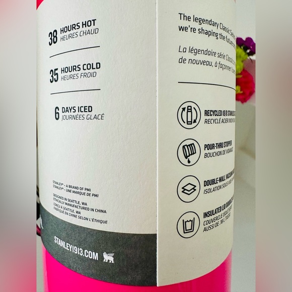 Stanley Neon Electric Pink Classic Bottles 1.5 Qt, 1.4 Liter NEW, HTF - Picture 4 of 4